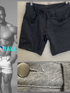 Ball Dark Gray Stretch Shorts 29" waist 6.5" inseam Gently worn Cotton/spandex